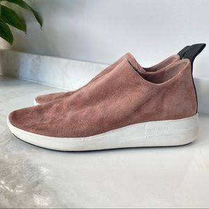 Via Spiga Marlowe Blush Suede Sneaker
